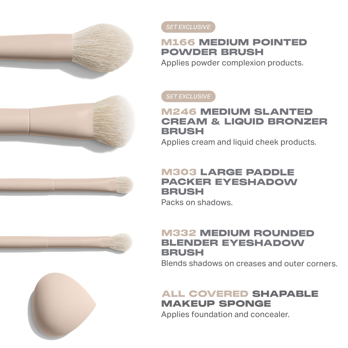 Complexion Boost & Oat Latte Face & Eye Brush Bundle